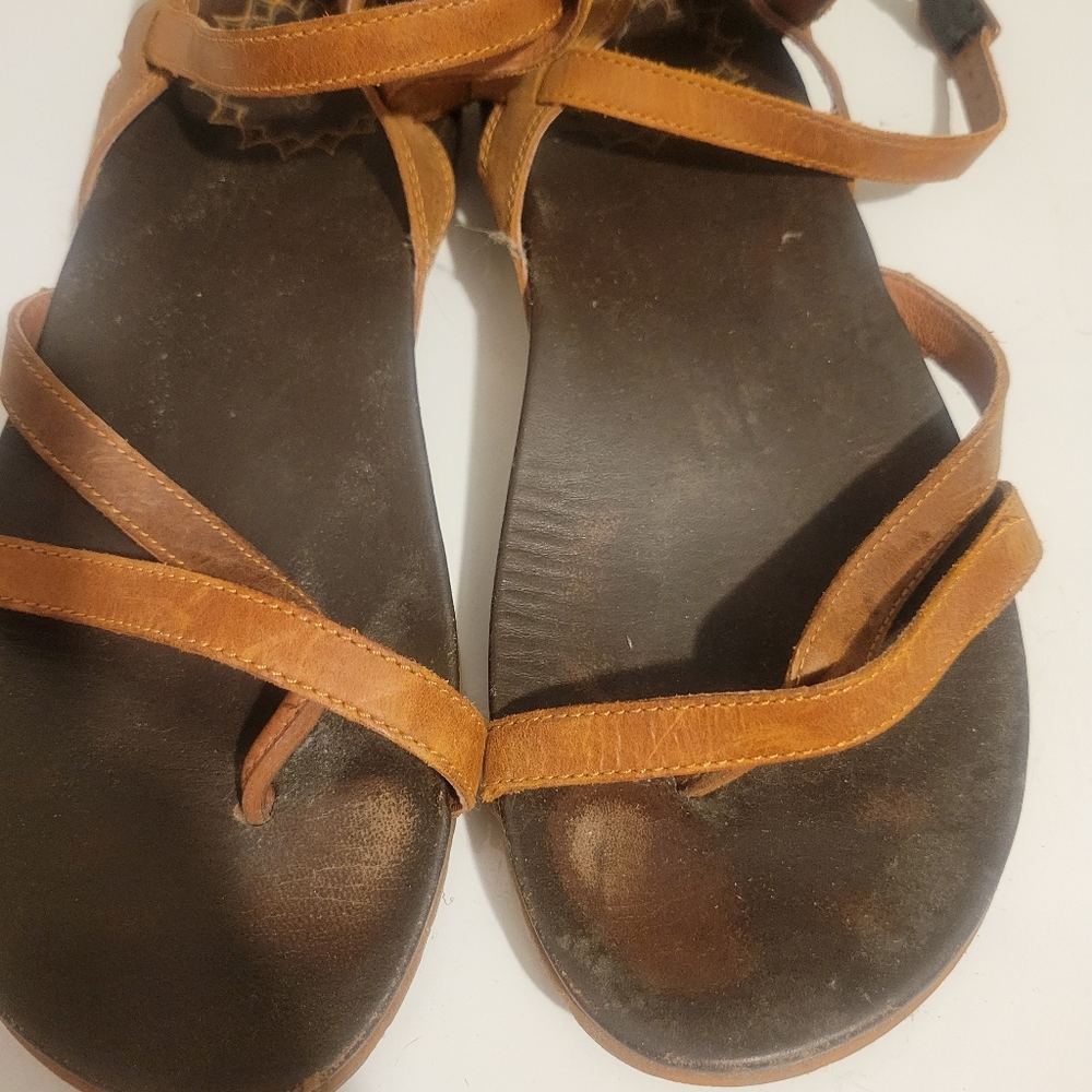 Chaco leather ankle cross sandals